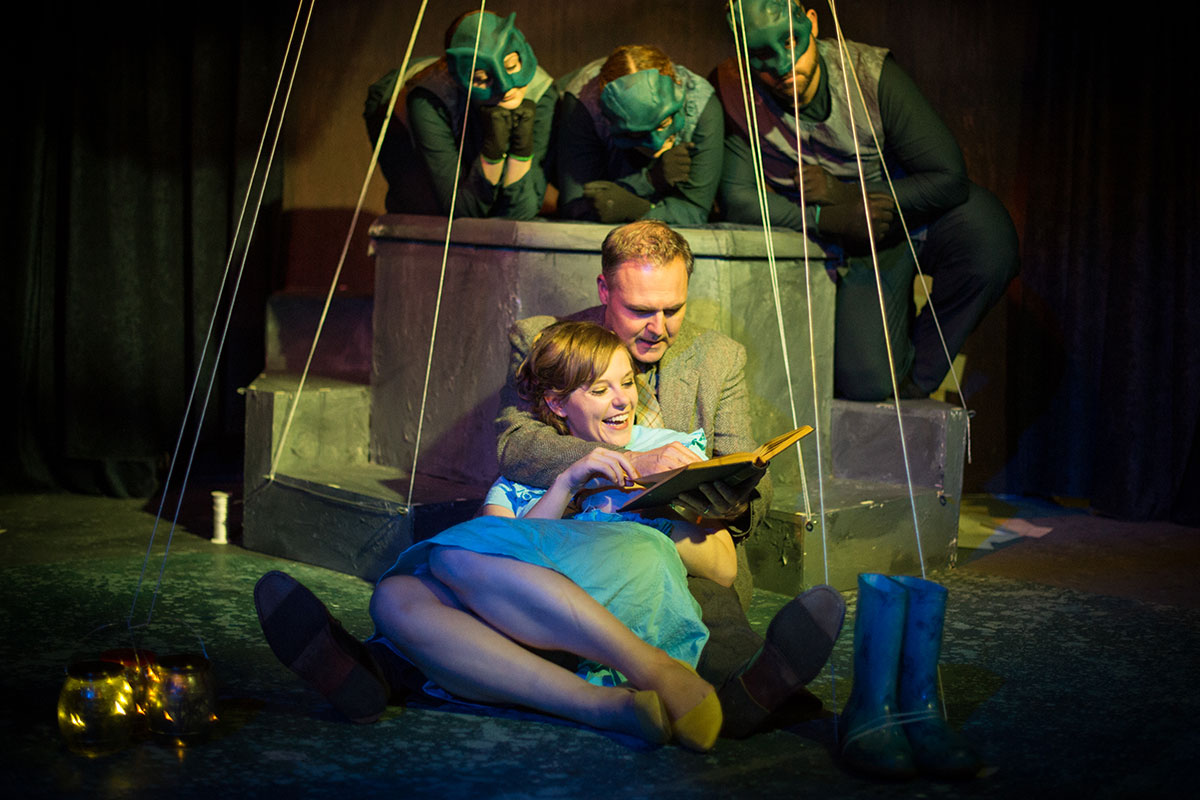 Eurydice at BoHo Theatre [Amanda Jane Long and Peter Robel with Taryn Wood, Eli Katz, and Adam Thatcher]